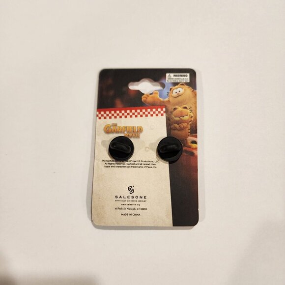 the Garfield Movie 2024 Garfield Oddie Food Bowl Enamel Pin NEW - Picture 8 of 9